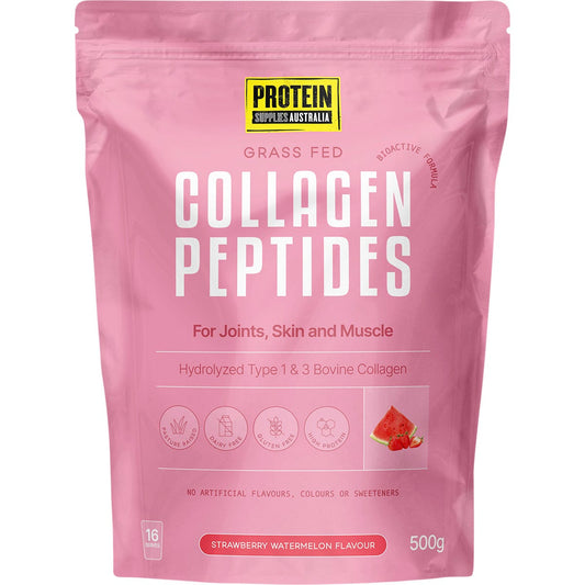 Protein Supplies Australia Collagen Peptides Strawberry Watermelon 500g