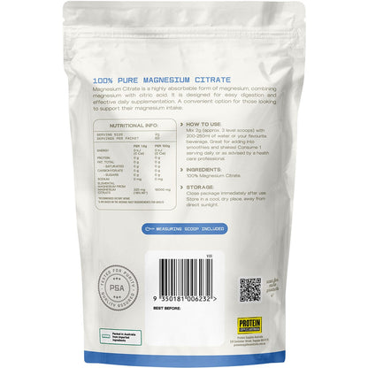 Protein Supplies Australia Magnesium Citrate 100g