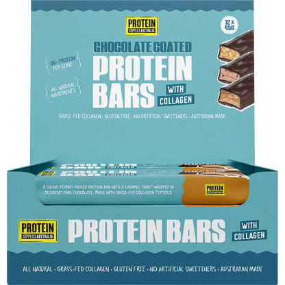 Protein Supplies Australia Protein Bar with Collagen Choc Peanut Butter 45g (Pack of 12)
