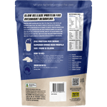Rear of 1kg Protein Supplies Australia Micellar Casein bag with nutritional information and ingredients.