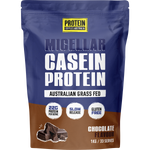 1kg tub of Protein Supplies Australia Micellar Casein Protein in chocolate flavour.