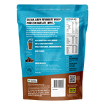 Back of a 500g Protein Supplies Australia Chocolate WPI pouch showing nutritional information and ingredients.