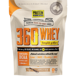 500g pouch of Protein Supplies Australia 360Whey Vanilla Bean, a WPI and WPC protein powder blend.