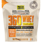 1kg tub of Protein Supplies Australia 360Whey Vanilla Bean WPI+WPC Combo on a white background.