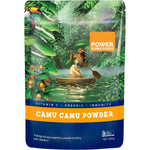 200g bag of Power Super Foods Certified Organic Camu Camu Powder, an Amazonian superfruit high in Vitamin C.