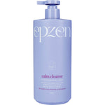 750ml bottle of Epzen Calm Cleanse Hydrating Body Wash with rosehip oil and vitamin E on a white background.