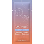Back of Epzen Body Wash refill sachet showing ingredients, directions, and product information.