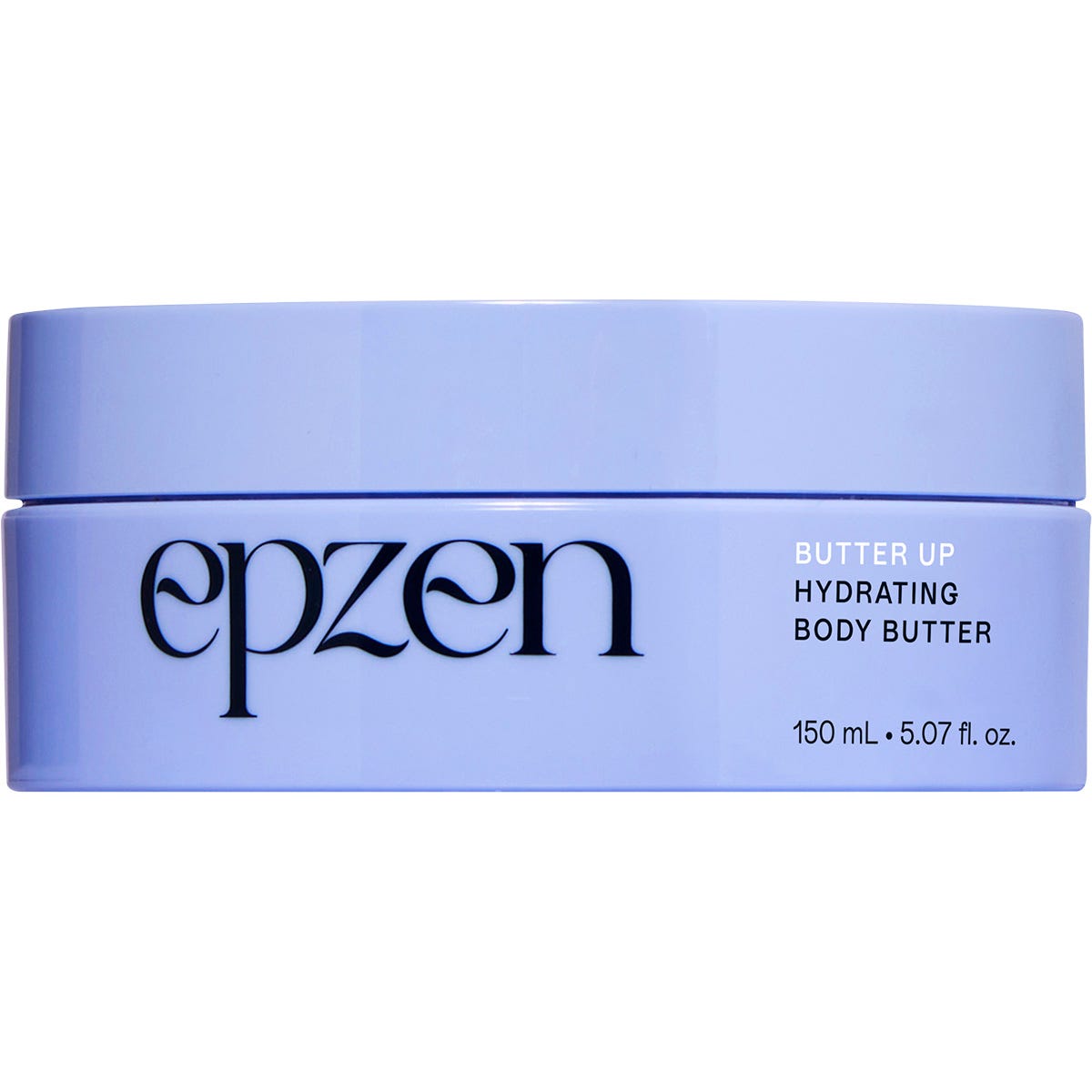 150ml tub of Epzen Butter Up Hydrating Body Butter with a purple label featuring botanical illustrations.