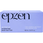 Epzen Body Butter Hydrating 150ml in a purple retail box with botanical illustrations on a white background.