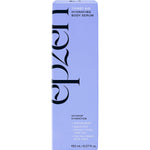 Purple box of Epzen Hydrating Body Serum with white and silver text on a clean white background.