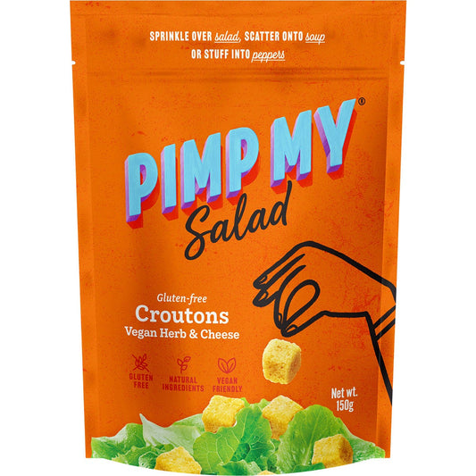 Pimp My Salad Croutons Vegan Herb & Cheese 150g Payless 4 Organics