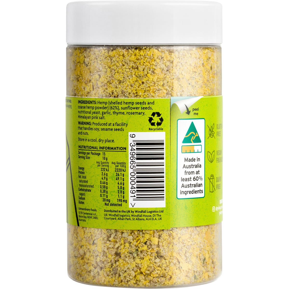 Pimp My Salad Hemp Parmesan 150g (Pack of 5) Payless 4 Organics