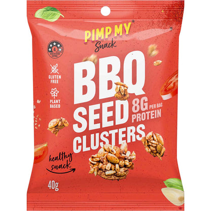 Pimp My Snack BBQ Seeds Clusters 40g (Pack of 12) Payless 4 Organics