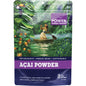 100g bag of Power Super Foods Certified Organic Acai Powder featuring a deep purple berry design on a white background.