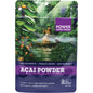 50g pouch of Power Super Foods Certified Organic Acai Powder featuring a purple label with acai berries.