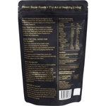 Power Super Foods Cacao Gold Butter Chunks 250g bag shown from the back with product information.