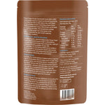 Back of Power Super Foods Cacao Paste Buttons 250g bag showing nutrition facts and ceremonial grade details.