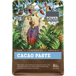 500g bag of Power Super Foods Ceremonial Grade Cacao Paste Buttons on a white background.