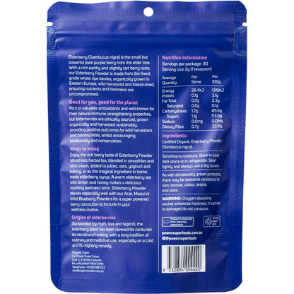 Power Super Foods Elderberry Powder Certified Organic 60g Payless 4 Organics