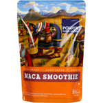200g pouch of Power Super Foods Maca Smoothie with Maca and Cacao on a white background.