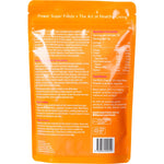 Back of Power Super Foods Red Maca Powder 250g bag showing nutritional information and directions for use.
