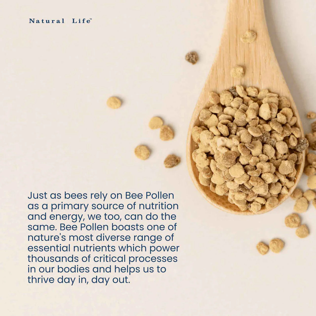 Macro view of golden yellow and brown bee pollen granules, showing natural texture and varied shades.
