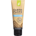Redmond Earthpaste Silver Peppermint toothpaste tube with a tan and green label on a white background.