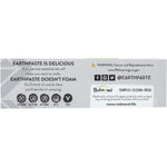 Right side of Redmond Earthpaste Silver Spearmint box with brand story and a list of natural ingredients.