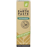 Redmond Earthpaste Wintergreen box with silver, showing natural ingredients and fluoride-free benefits.