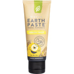 Redmond Earthpaste Silver Lemon Twist toothpaste tube with a yellow and white label on a white background.