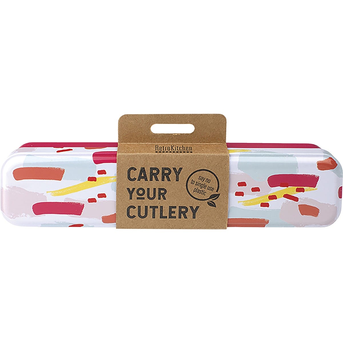 Retrokitchen Colour Splash Stainless Steel Cutlery Set(Carry Your Cutlery Also includes chopsticks, straw & brush)