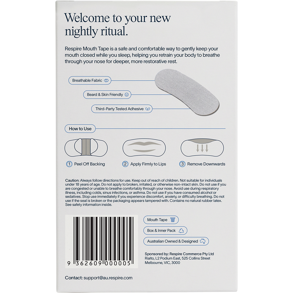 Respire Mouth Tape 30 Pack (Pack of 4)