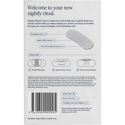 Respire Mouth Tape 30 Pack (Pack of 4)
