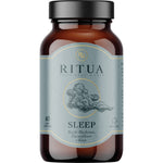 Ritua SLEEP bottle with 60 capsules, featuring Reishi Mushroom, Passionflower, and Kava for restful sleep.