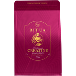 1kg tub of Ritua Creatine Monohydrate with a minimalist white label and a black lid on a white background.