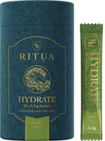 Ritua HYDRATE Lemon Lime 30-pack box with individual 5.5g electrolyte sachets on a clean white background.