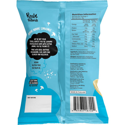 Real Naturals Shiitake Mushroom Chips Sea Salt 32g (Pack of 12) Payless 4 Organics