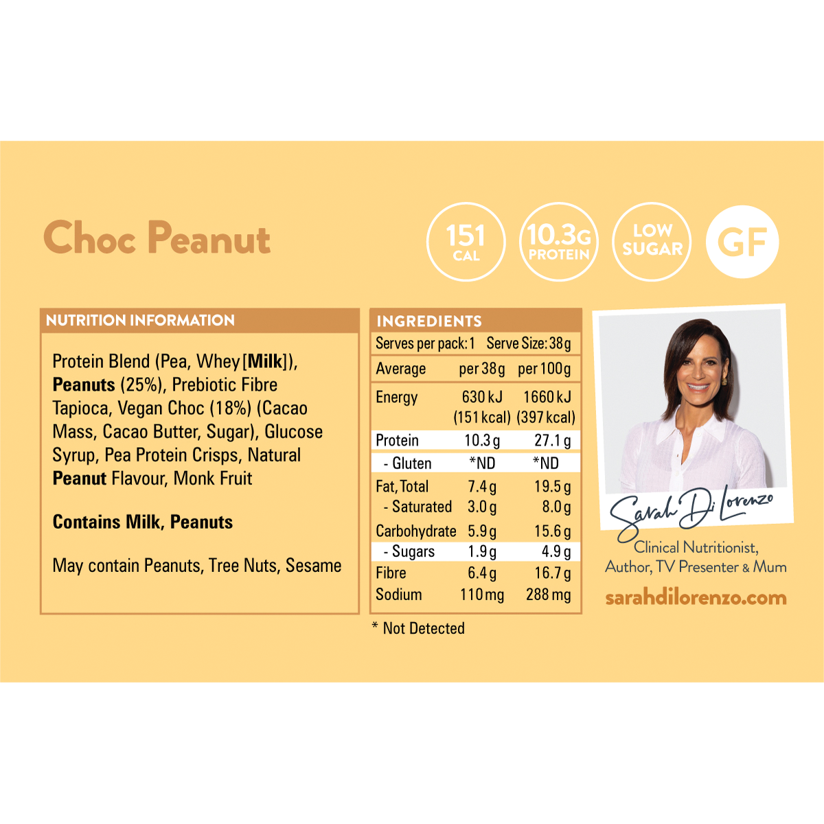 10:10 BY SDL Protein Snack Bar Choc Peanut 38g (Pack of 14)