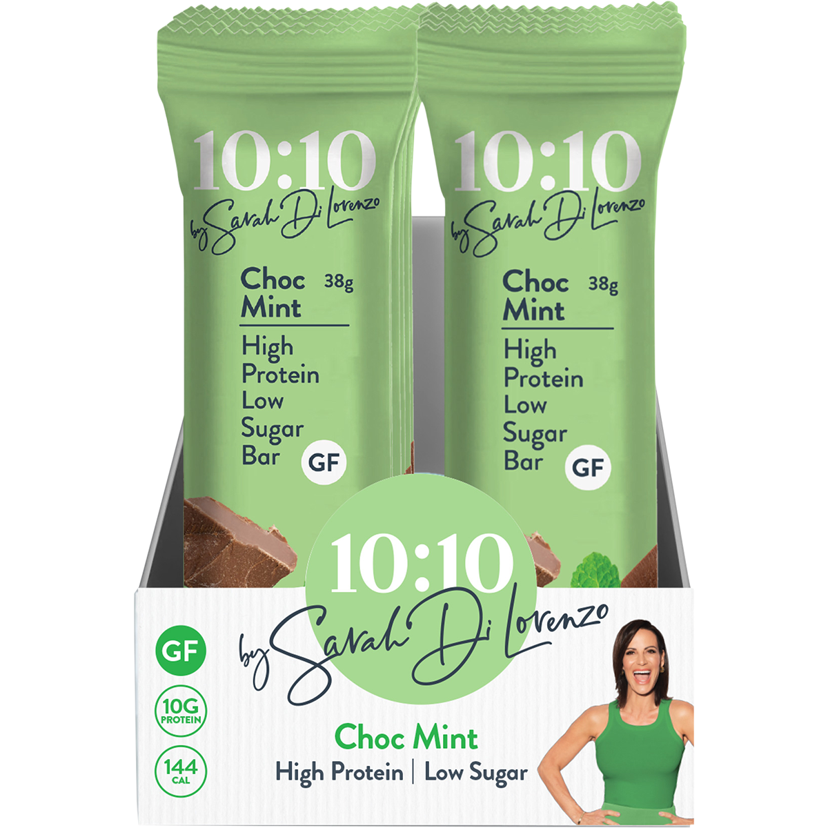 10:10 BY SDL Protein Snack Bar Choc Mint 38g (Pack of 14)