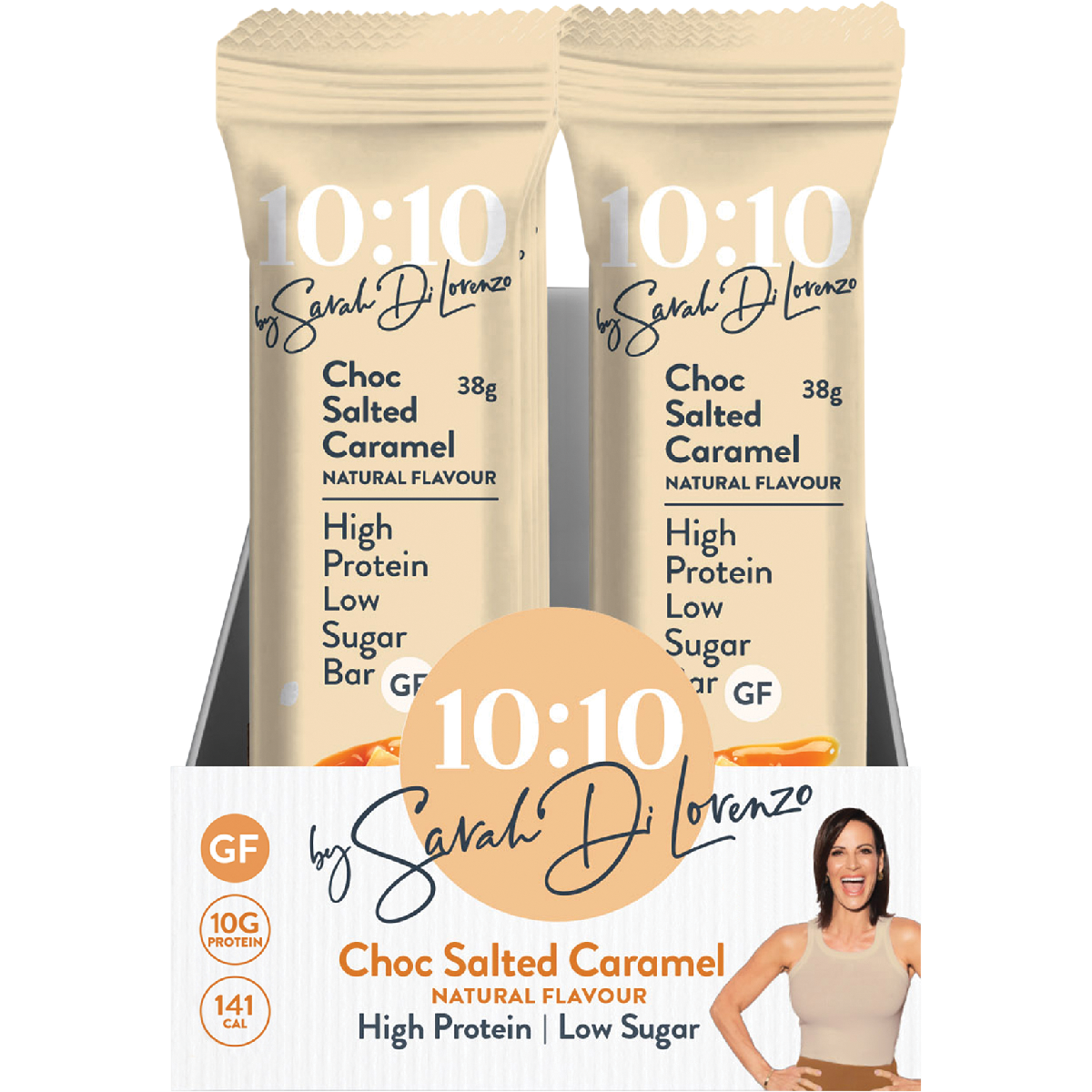 10:10 BY SDL Protein Snack Bar Choc Salted Caramel 38g (Pack of 14)