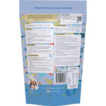 Back of Sourdough Mumma Khorasan Bread Mix bag showing nutritional facts and ingredients on white.