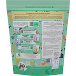 Back of a Sourdough Mumma kit showing a list of included bread mixes and an organic sourdough starter.