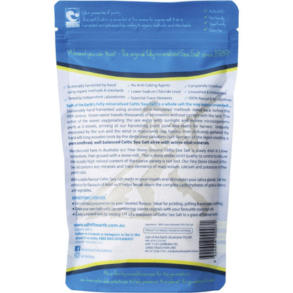 SALT OF THE EARTH Celtic Sea Salt Fine 250g