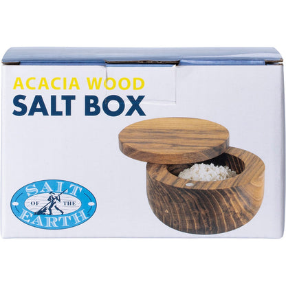 SALT OF THE EARTH Acacia Wood Salt Box