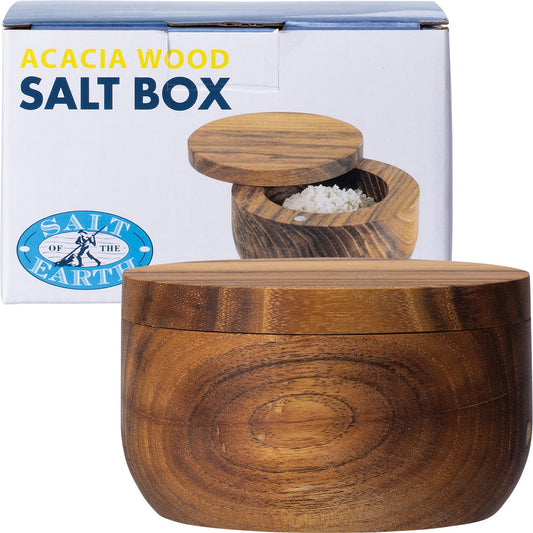 SALT OF THE EARTH Acacia Wood Salt Box