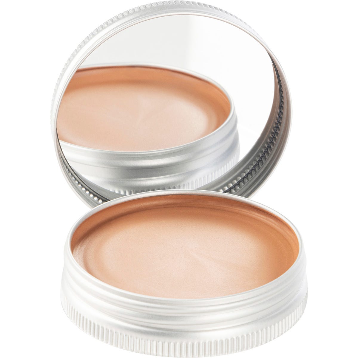 Open 45g tin of Surfmud Natural Zinc Tinted Covering Cream showing the smooth, tan-colored mineral paste.