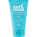125g tube of Surfmud Surfbaby Sensitive Sunscreen SPF 30 with zinc oxide, formulated for babies and children.