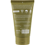 Back of a 125g Surfmud Mineral Sunscreen SPF 50+ tube showing directions and ingredients on a white background.