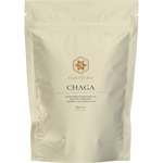SuperFeast Chaga 1kg bulk bag of medicinal mushroom extract powder on a white background.