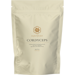1kg bag of SuperFeast Cordyceps extract powder, a medicinal mushroom supplement for energy and performance.